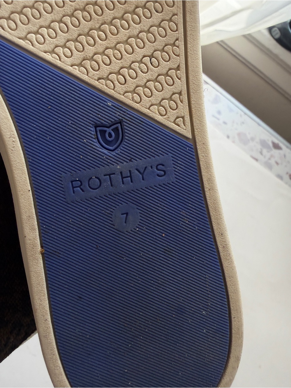 Rothy’s The Sneaker Slip On Shoes Espresso Spot Black Brown Knit Women’s Sz 7 - Picture 12 of 13